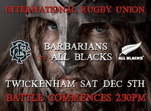 Barbarians v New Zealand - The MasterCard Trophy&nbsp;Tickets
