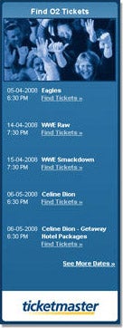 Sample Venue Calendar Widget