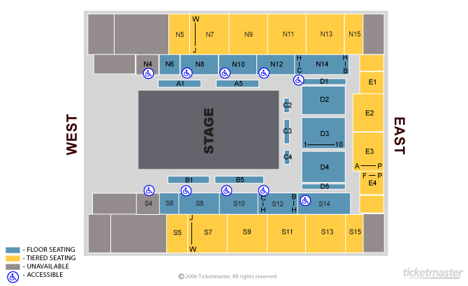 o2 arena seating plan. Wembley Arena Seating Plan