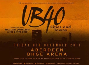 UB40 - Cities and Towns Tickets UB40 - Cities and Towns Tickets