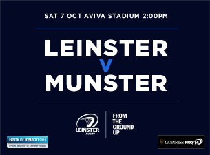 Guinness PRO14 - Leinster Rugby v Munster Rugby Tickets Guinness PRO14 - Leinster Rugby v Munster Rugby Tickets