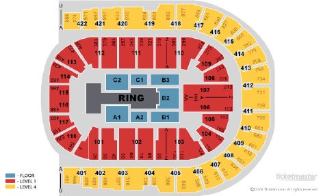 o2 wwe seating raw chart ticket per price shown above