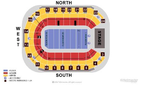 Ticketmaster  Direction on Seating Charts Reflect The General Layout For The Venue At This Time