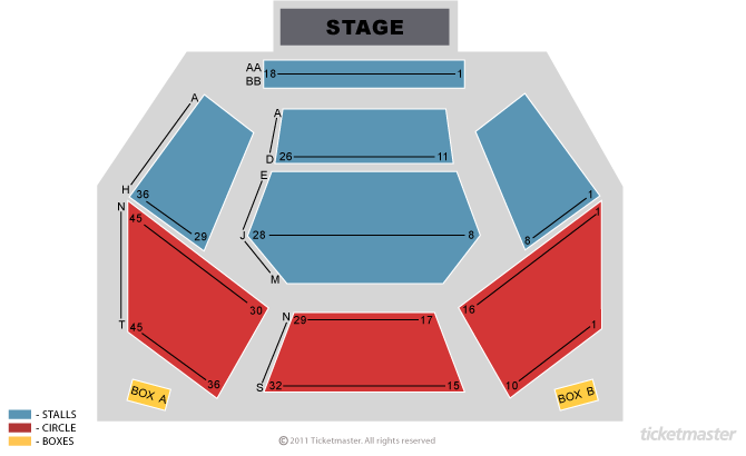 Seating Chart: Wyvern Theatre