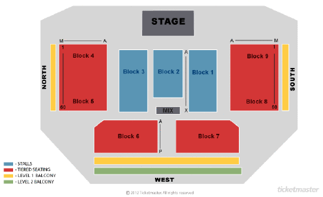 Ticketmaster  Direction on Seating Charts Reflect The General Layout For The Venue At This Time