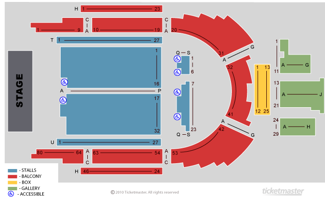 Seating Chart: Huddersfield Town Hall
