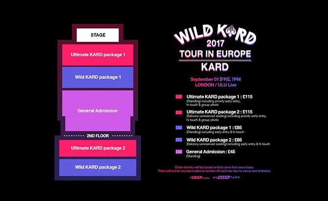 Seating Chart: 2017 Wild Kard Tour