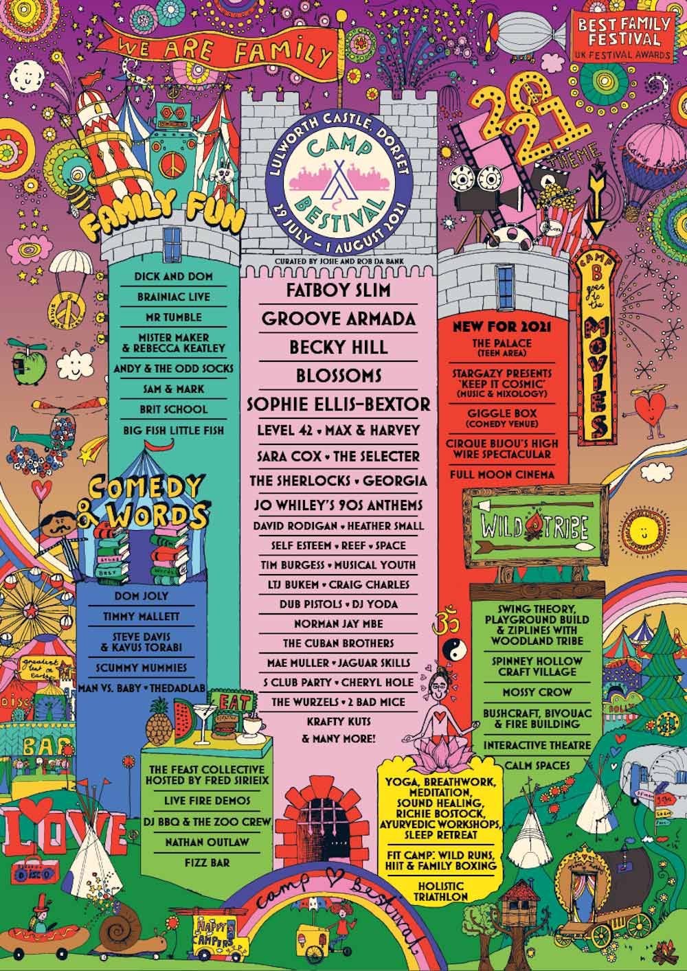 Camp Bestival Line-up Poster 2021