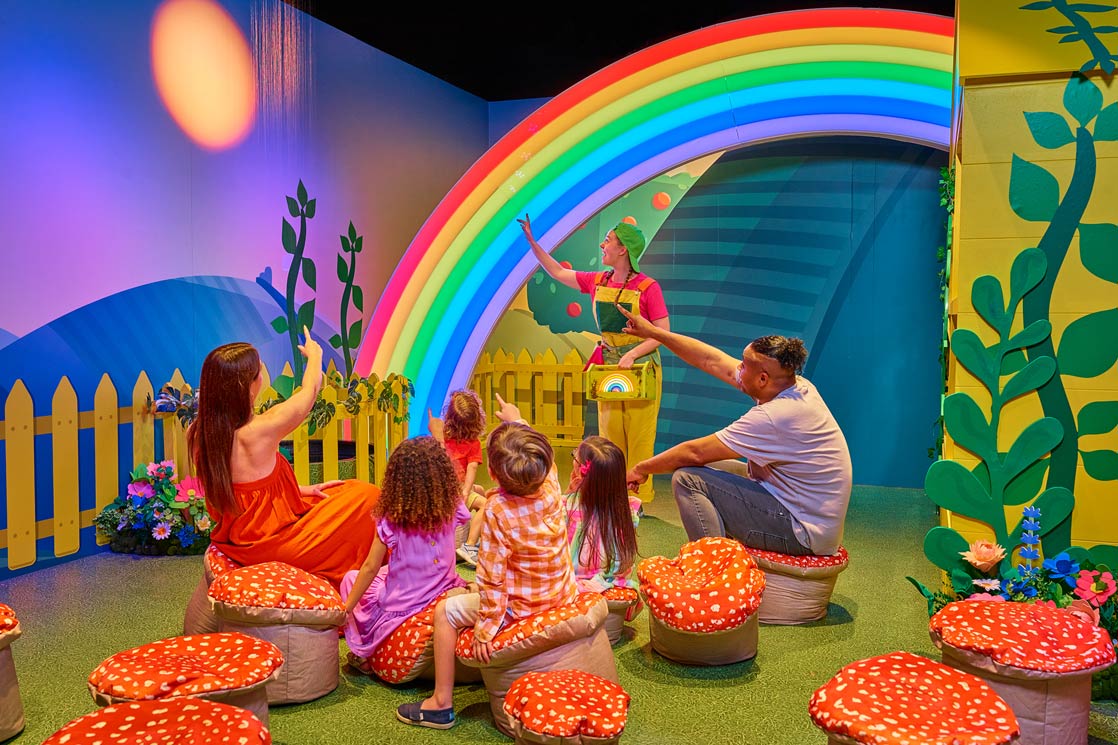 CBeebies Rainbow Adventure - Sitting on toadstools