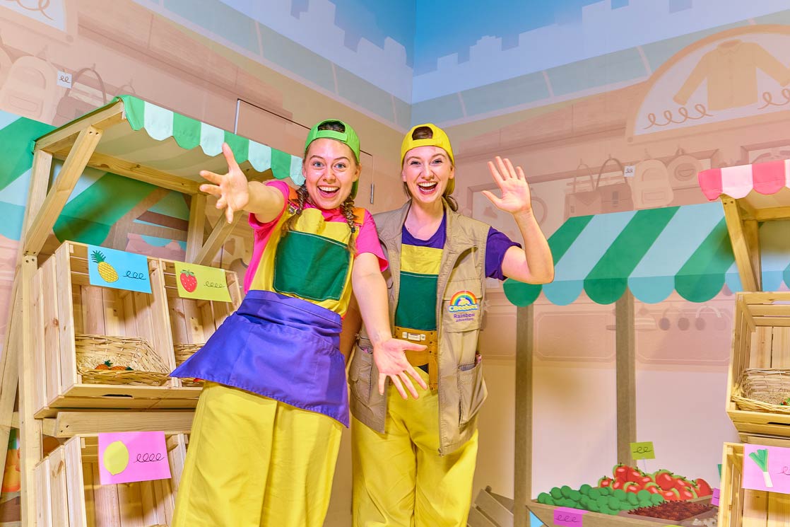 CBeebies Rainbow Adventure - Two people smiing