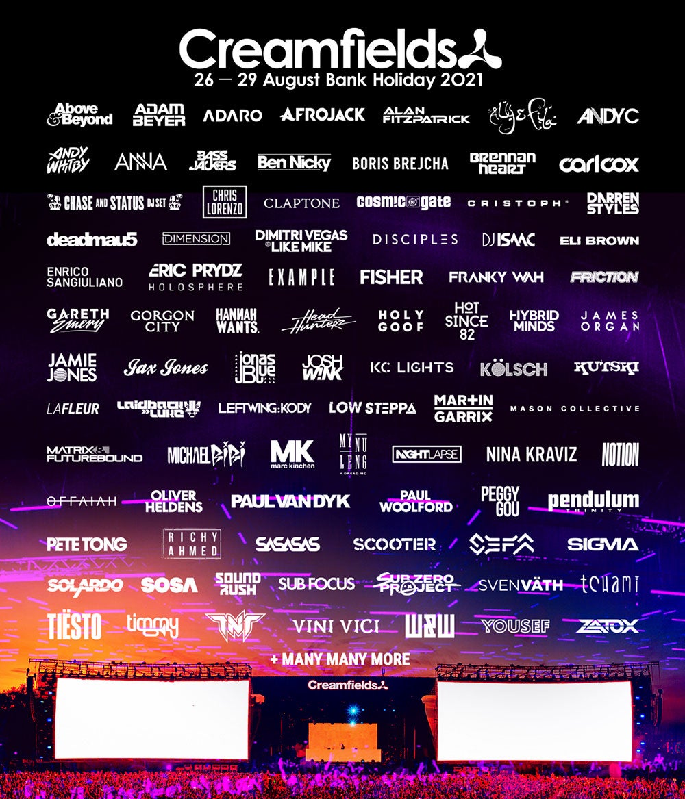 Creamfields Line-up Poster 2021