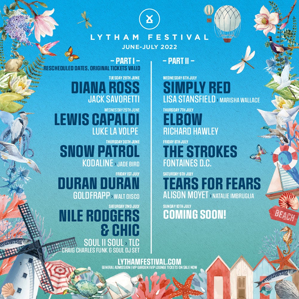 Festival Schedule 2022 Lytham Festival 2022 | Tickets, Line Up & Info | Ticketmaster Uk