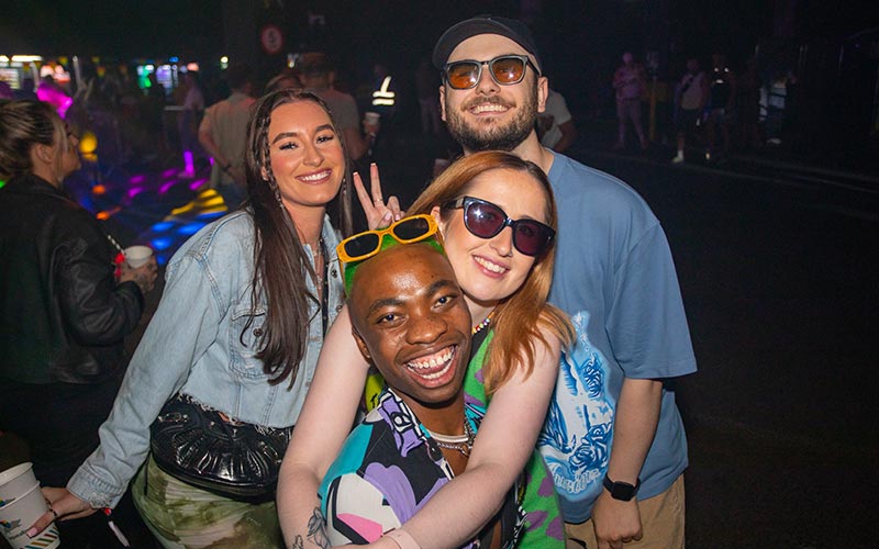 four Pride revellers