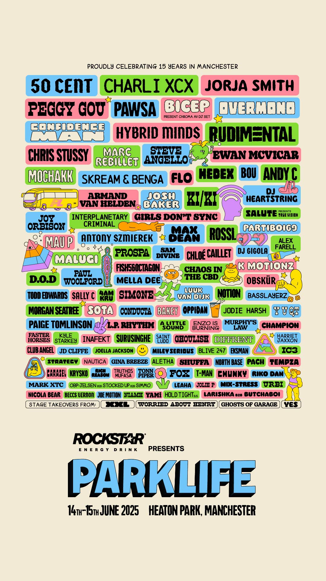 Rockstar Energy presents Parklife Line-up 2025