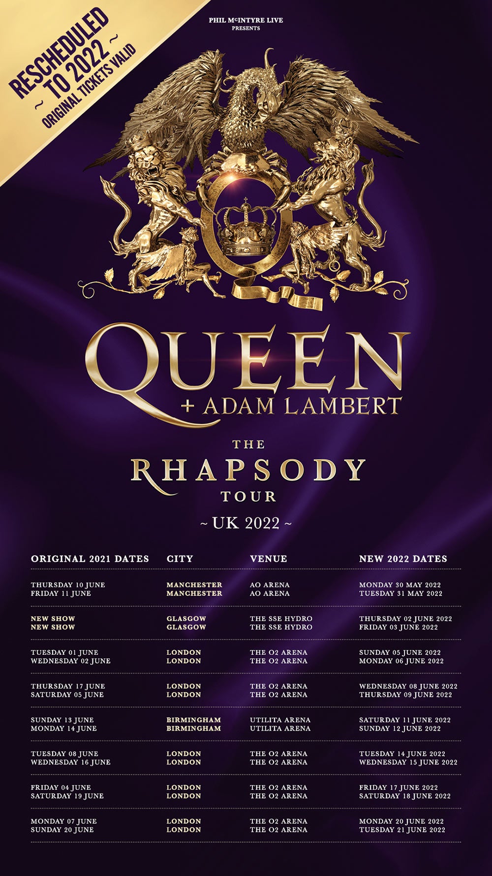 Queen Tickets 2022 UK Concerts & Tour Dates Ticketmaster UK