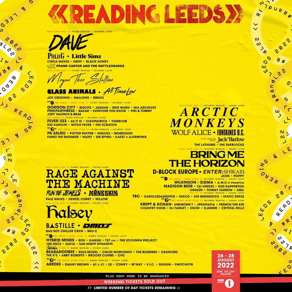 Reading and Leeds Festivals 2022 Tickets, Line Up & Info