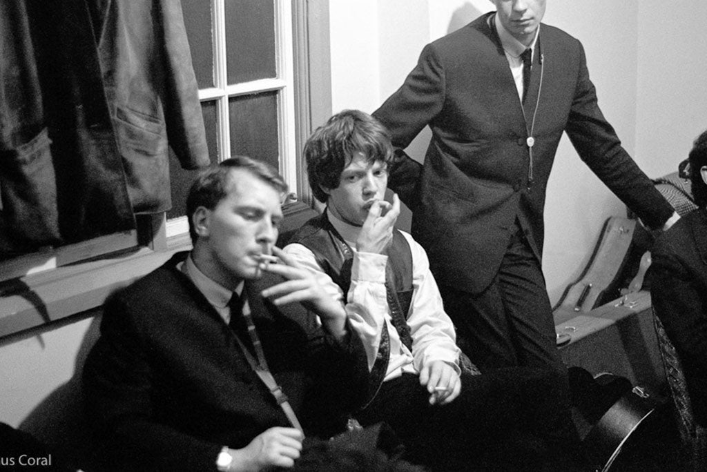 Rolling Stone Artwork - band sat backstage