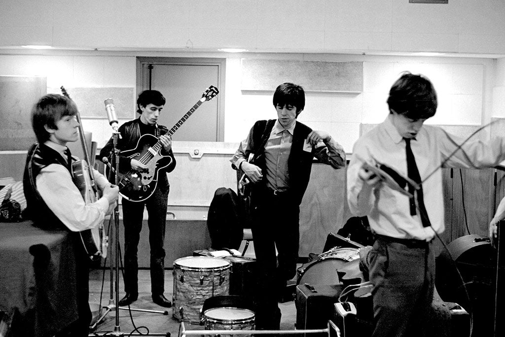Rolling Stone Artwork - band rehearsing with instruments