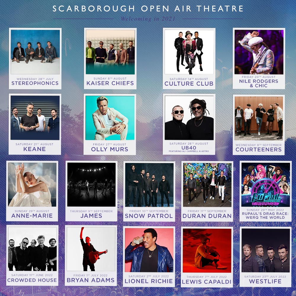Scarborough Open Air Theatre Line-up Poster 2021
