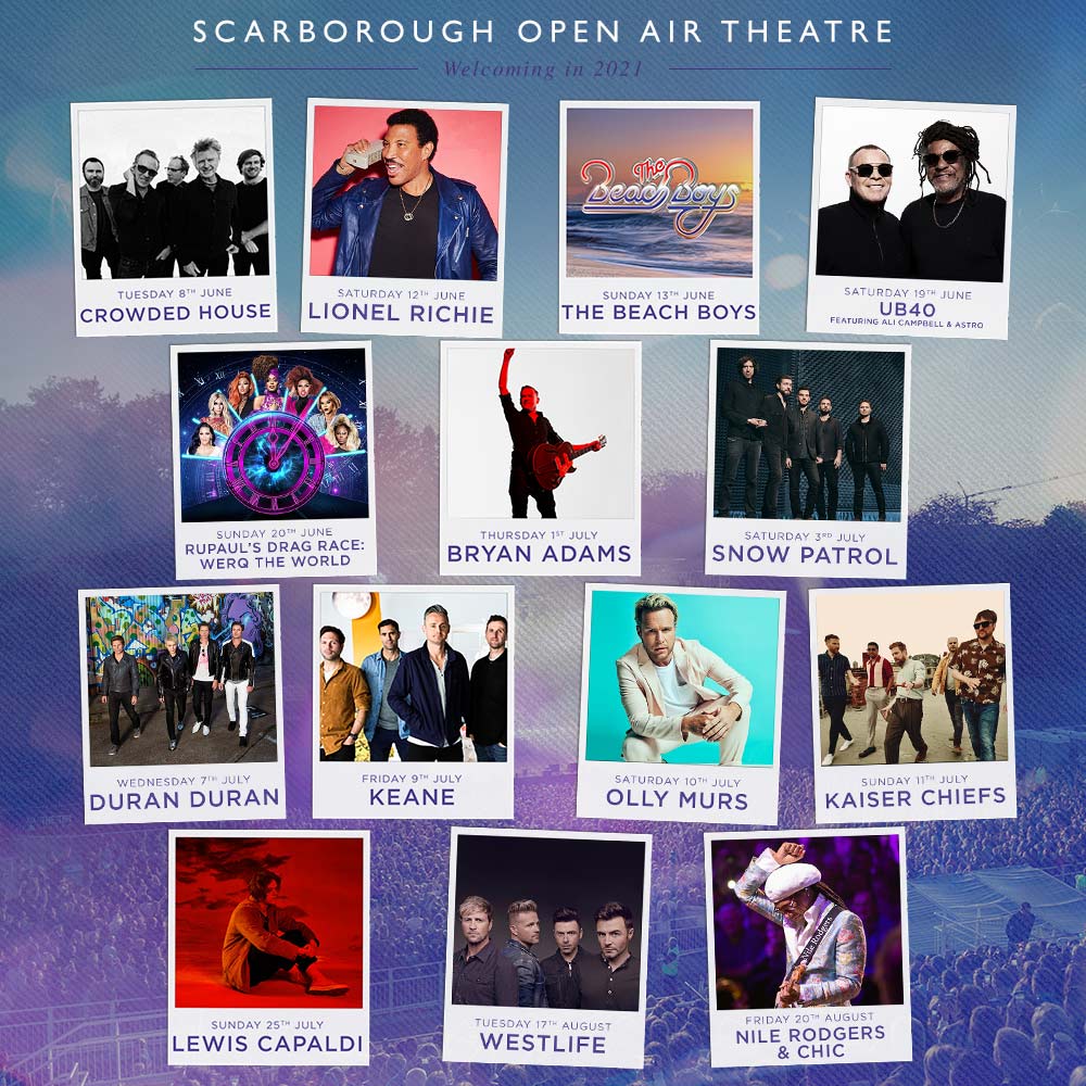 Scarborough Open Air Theatre Line-up Poster 2021