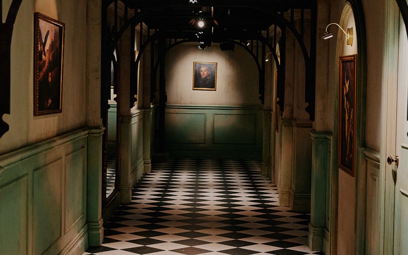 A hallway in a castle