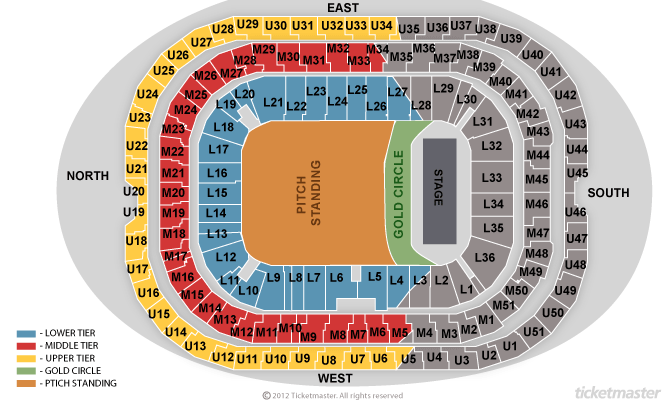 RIHANNA Gold Circle Standing Tickets Twickenham London Saturday 15th ...